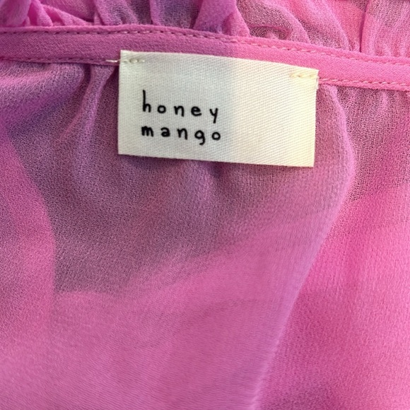 Honey Mango Chiffon Poofy Top - Picture 3 of 5